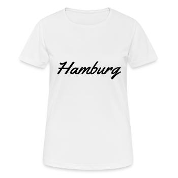 Hambourg - T-shirt respirant Femme - blanc - Devant - AI Model Female 172 dark (172cm)