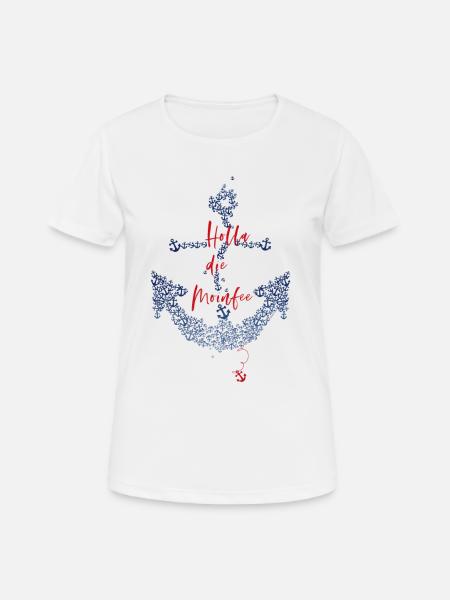 Anker Holla die Moinfee - Frauen T-Shirt atmungsaktiv - Weiß