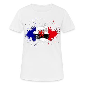 Splash Tricolore Poitou Charentes - Frauen T-Shirt atmungsaktiv - Weiß - Vorne - AI Model Female 172 dark (172cm)