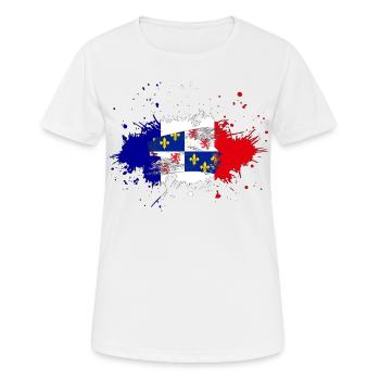 Splash Tricolore Picardie - Frauen T-Shirt atmungsaktiv - Weiß - Vorne - AI Model Female 172 dark (172cm)