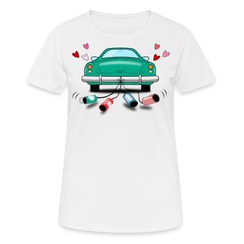 Wedding Car Green Wedding - Women's Breathable T-Shirt - white - Front - AI Model Female 172 dark (172cm)