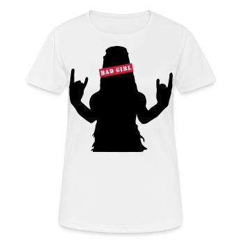 Bad girl - Women's Breathable T-Shirt - white - Front - AI Model Female 172 dark (172cm)