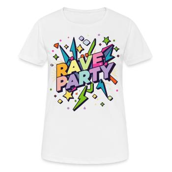 Rave Party Festival - T-shirt respirant Femme - blanc - Devant - AI Model Female 172 dark (172cm)