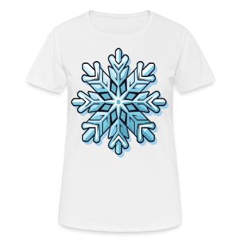 Flocon de neige - T-shirt respirant Femme - blanc - Devant - AI Model Female 172 dark (172cm)