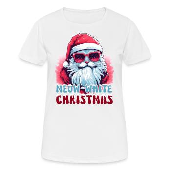 Chat angora turc du Père Noël - T-shirt respirant Femme - blanc - Devant - AI Model Female 172 dark (172cm)