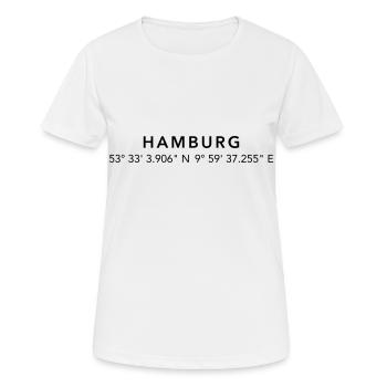HAMBURG - Women's Breathable T-Shirt - white - Front - AI Model Female 172 dark (172cm)