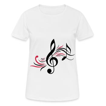 Sheet Music Music - Women's Breathable T-Shirt - white - Front - AI Model Female 172 dark (172cm)