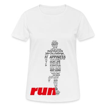Laufen macht... - Frauen T-Shirt atmungsaktiv - Weiß - Vorne - AI Model Female 172 dark (172cm)