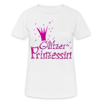 Princesse de paillettes roses - T-shirt respirant Femme - blanc - Devant - AI Model Female 172 dark (172cm)