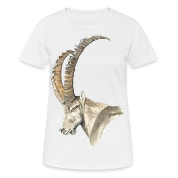 Capricorne solo - T-shirt respirant Femme - blanc - Devant - AI Model Female 172 dark (172cm)