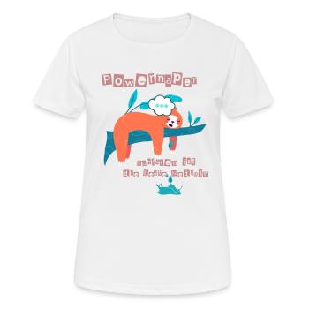 Power napper, short-term recovery, faster sleep - Women's Breathable T-Shirt - white - Front - AI Model Female 172 dark (172cm)