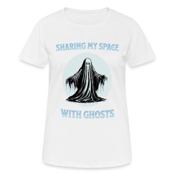 Meinen Raum mit Geistern teilen - Frauen T-Shirt atmungsaktiv - Weiß - Vorne - AI Model Female 172 dark (172cm)