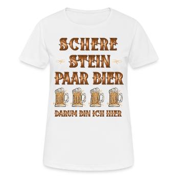  Trinkspruch JGA Malle - Frauen T-Shirt atmungsaktiv - Weiß - Vorne - AI Model Female 172 dark (172cm)