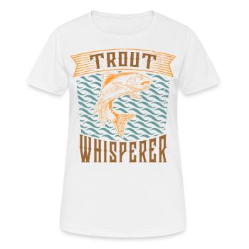 Trout Whisperer - Cool trout angler - Women's Breathable T-Shirt - white - Front - AI Model Female 172 dark (172cm)
