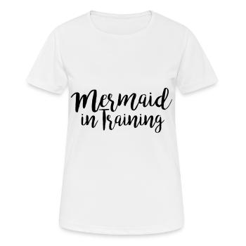 Sirène en formation - T-shirt respirant Femme - blanc - Devant - AI Model Female 172 dark (172cm)