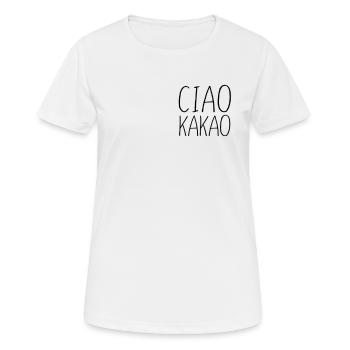 Ciao Kakao - Au revoir le sort de chocolat - T-shirt respirant Femme - blanc - Devant - AI Model Female 172 dark (172cm)