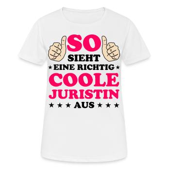 Juristin Jura Lustiger Spruch Jura Beruf Geschenk - Frauen T-Shirt atmungsaktiv - Weiß - Vorne - AI Model Female 172 dark (172cm)
