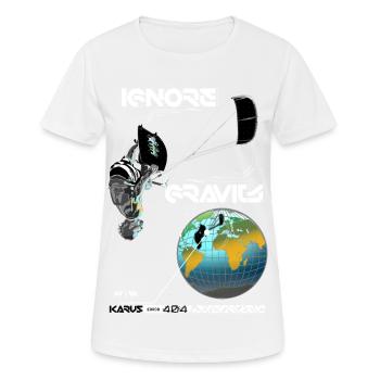 Ignore Gravity - Women's Breathable T-Shirt - white - Front - AI Model Female 172 dark (172cm)