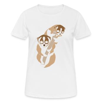 Loris lent - T-shirt respirant Femme - blanc - Devant - AI Model Female 172 dark (172cm)