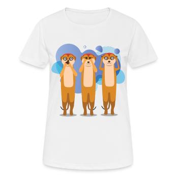 Erdmänchen - T-shirt respirant Femme - blanc - Devant - AI Model Female 172 dark (172cm)