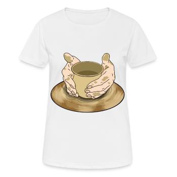 Poterie poterie poterie cadeau - T-shirt respirant Femme - blanc - Devant - AI Model Female 172 dark (172cm)