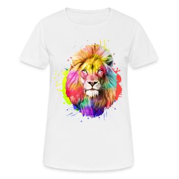 Lion roi aquarelle cadeau aquarelle - T-shirt respirant Femme - blanc - Devant - AI Model Female 172 dark (172cm)