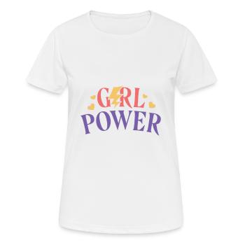 Girl power - Women's Breathable T-Shirt - white - Front - AI Model Female 172 dark (172cm)