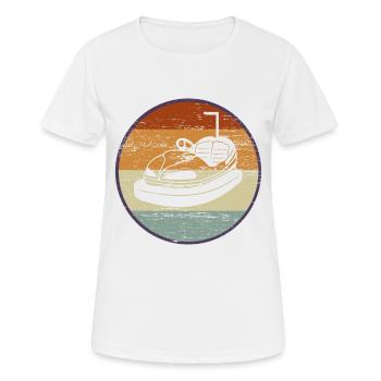 Bumper car rétro fête foraine cadeau des années 90 - T-shirt respirant Femme - blanc - Devant - AI Model Female 172 dark (172cm)