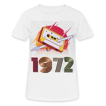 Jubiläum 1972 Vintage Kassette - Frauen T-Shirt atmungsaktiv - Weiß - Vorne - AI Model Female 172 dark (172cm)