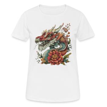 Cool Dragon Head - Women's Breathable T-Shirt - white - Front - AI Model Female 172 dark (172cm)