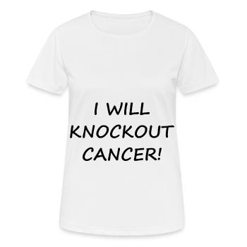 Je veux un cancer du knock-out ! - T-shirt respirant Femme - blanc - Devant - AI Model Female 172 dark (172cm)