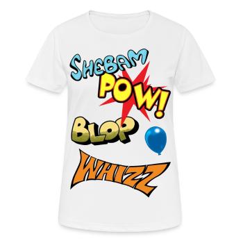 comic strip - Frauen T-Shirt atmungsaktiv - Weiß - Vorne - AI Model Female 172 dark (172cm)
