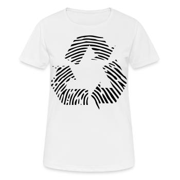 Recyclage Recyclage Empreinte Digitale ADN ADN Recyclage - T-shirt respirant Femme - blanc - Devant - AI Model Female 172 dark (172cm)