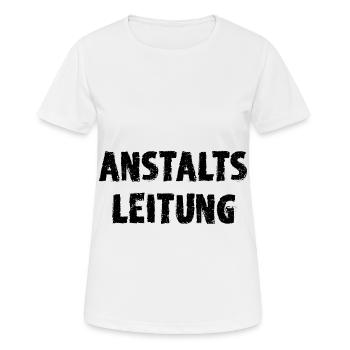 Anstalts Leitung - Frauen T-Shirt atmungsaktiv - Weiß - Vorne - AI Model Female 172 dark (172cm)