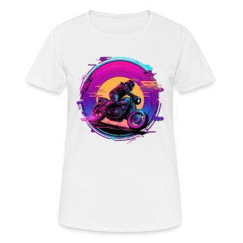 Moto Moto - T-shirt respirant Femme - blanc - Devant - AI Model Female 172 dark (172cm)