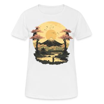 Japanischer Fluss - Frauen T-Shirt atmungsaktiv - Weiß - Vorne - AI Model Female 172 dark (172cm)