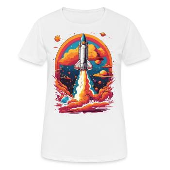 Weltraum Reise Astronauten & Space Shuttle Traum - Frauen T-Shirt atmungsaktiv - Weiß - Vorne - AI Model Female 172 dark (172cm)