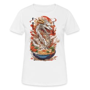 Ramen Drachen Anime Essenskunst Manga Design - Frauen T-Shirt atmungsaktiv - Weiß - Vorne - AI Model Female 172 dark (172cm)