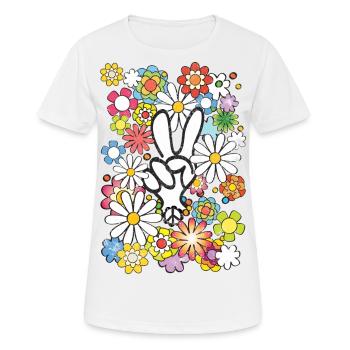 Bonne journée! (aspect usé) - T-shirt respirant Femme - blanc - Devant - AI Model Female 172 dark (172cm)