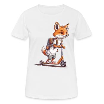Adventure Fox Premier jour d’école Scooter Design - T-shirt respirant Femme - blanc - Devant - AI Model Female 172 dark (172cm)