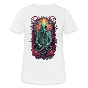 Spooky Tentacle Monster Halloween Design - Women's Breathable T-Shirt - white - Front - AI Model Female 172 dark (172cm)