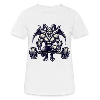 Noël Krampus Bodybuilder Entraînement musculaire - T-shirt respirant Femme - blanc - Devant - AI Model Female 172 dark (172cm)