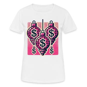 Weihnachtsschmuck Mit Dollarzeichen - Frauen T-Shirt atmungsaktiv - Weiß - Vorne - AI Model Female 172 dark (172cm)