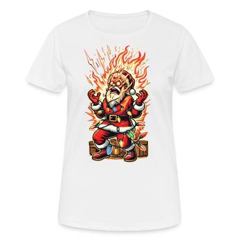 Santa Claus gets electrocuted catastrophe - Women's Breathable T-Shirt - white - Front - AI Model Female 172 dark (172cm)