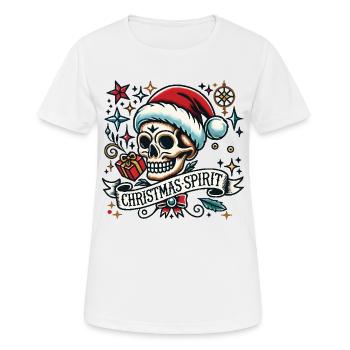 Streetwear Aesthetic Weihnachtsgeist Tattoo Stil - Frauen T-Shirt atmungsaktiv - Weiß - Vorne - AI Model Female 172 dark (172cm)