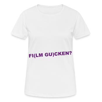 Film Gucken - Frauen T-Shirt atmungsaktiv - Weiß - Vorne - AI Model Female 172 dark (172cm)