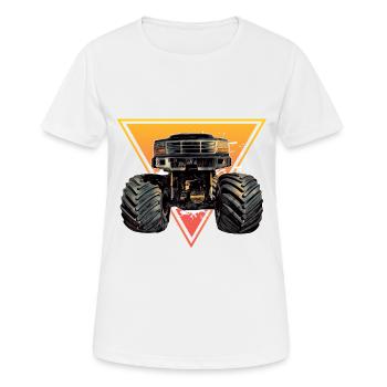 Monstertruck Motorsport - Frauen T-Shirt atmungsaktiv - Weiß - Vorne - AI Model Female 172 dark (172cm)