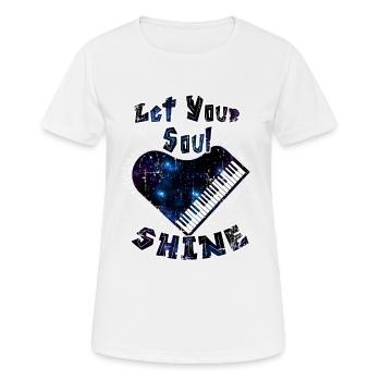 piano - T-shirt respirant Femme - blanc - Devant - AI Model Female 172 dark (172cm)