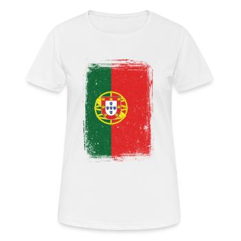Portugal - Frauen T-Shirt atmungsaktiv - Weiß - Vorne - AI Model Female 172 dark (172cm)