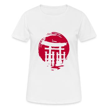 Japan - Frauen T-Shirt atmungsaktiv - Weiß - Vorne - AI Model Female 172 dark (172cm)